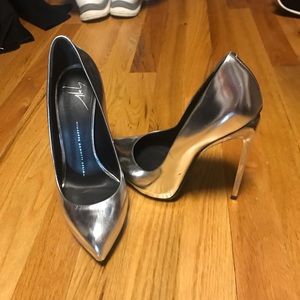 Giuseppe Zanotti silver pumps